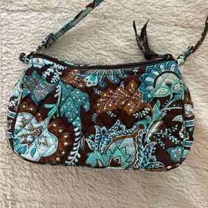 Vera Bradley Floral Brown and Blue Purse